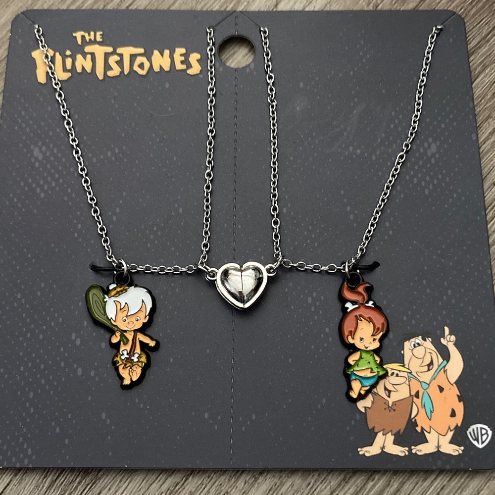 The Flintstones Pebbles & Bamm-Bamm Best Friend Necklace Set